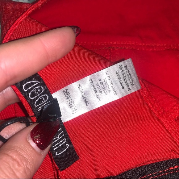 Dolls Kill Current Mood Red Cheerleader Pleated Mini Skirt XXS New With Tags - Picture 4 of 5